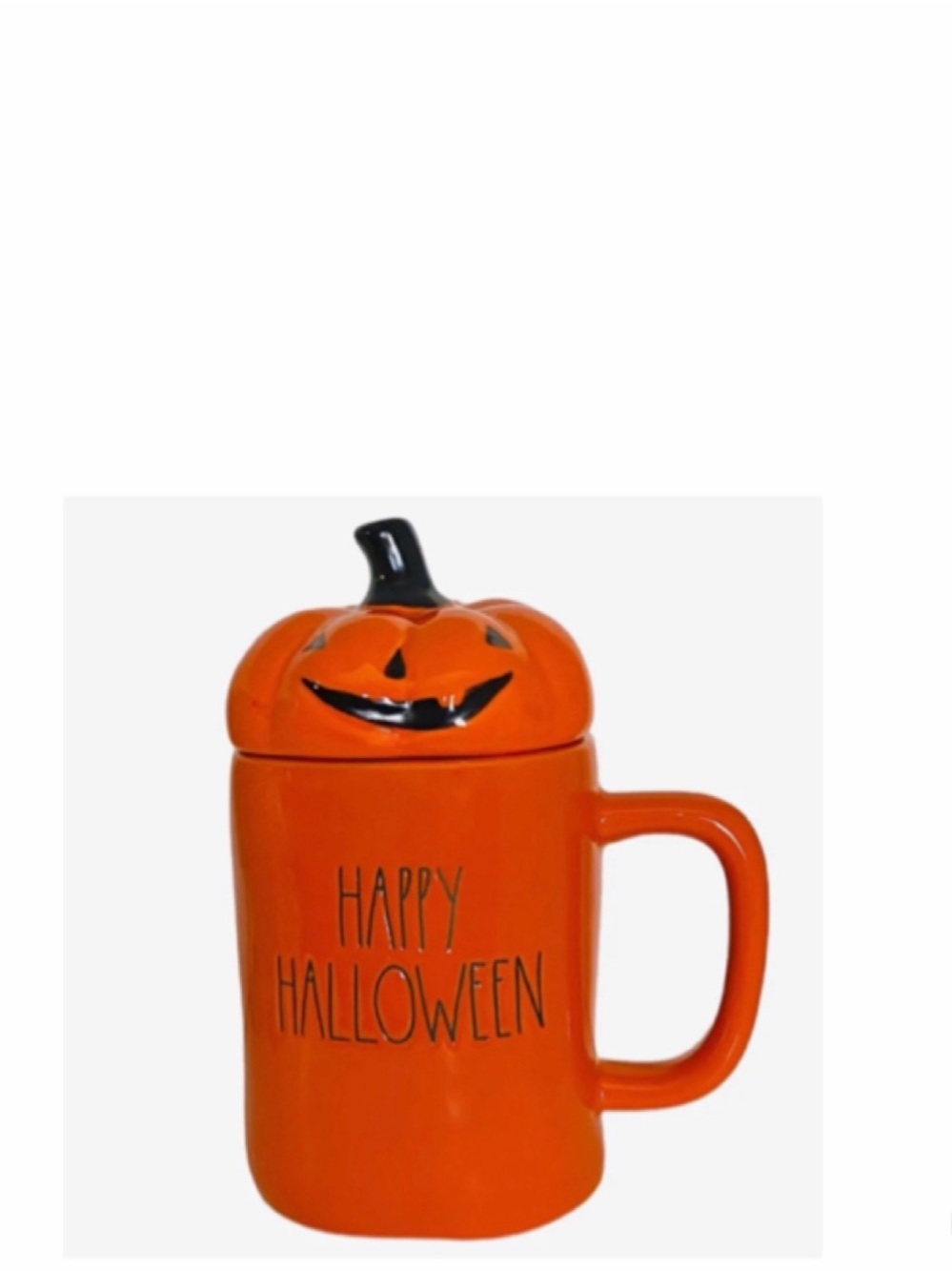 NEW Rae Dunn Happy Halloween Pumpkin Mug Topper 🎃
